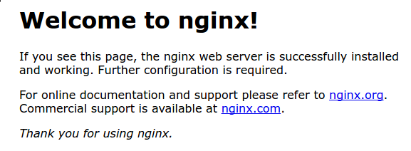 Страница Nginx по умолчанию